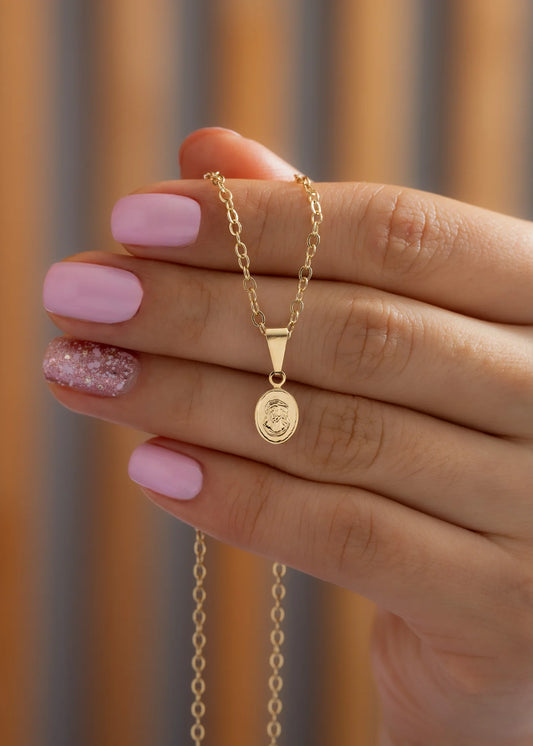 Cadena Aros 1.8 mm 45cms + Dije Rostro Mini