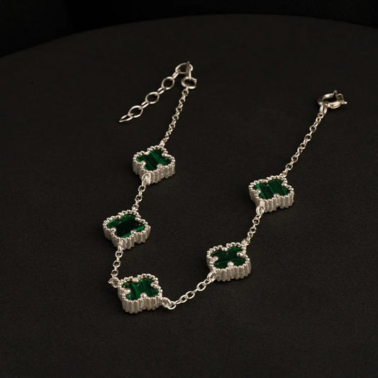 Esclava Clover 5H Malaquita 10 mm 17 Cms + Ext