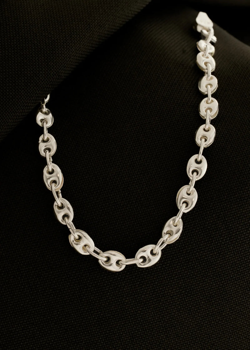 Pulsera Gcc 4 mm 19 Cms Plata Ley 925