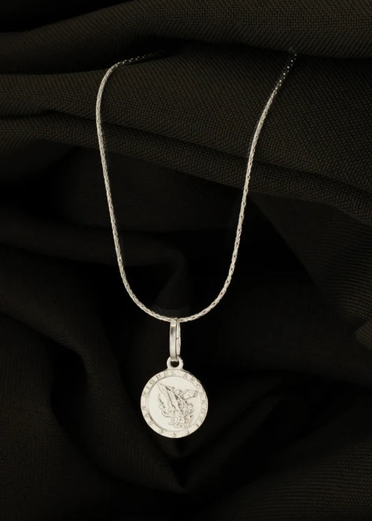 Dije San Miguel Arcangel 1.2 cms Plata Ley 925