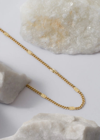 Cadena Cubana con Destellos Punteras 45cm