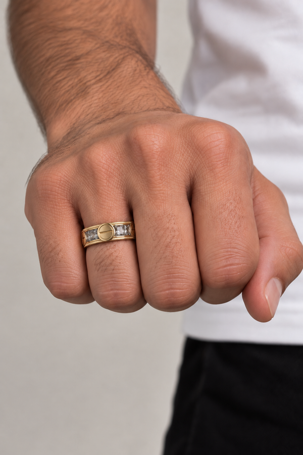 Anillo gemas cristal