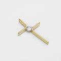 Dije cruz circonia 4 cms
