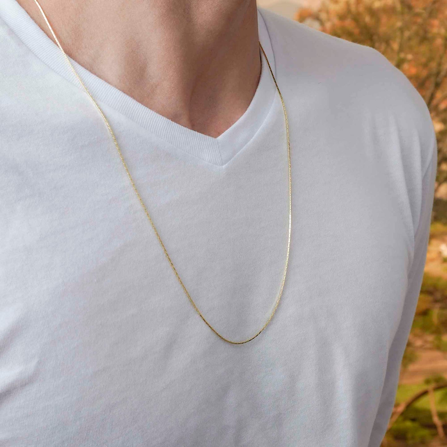 Cadena Cordón Cuadrado 1mm 65cms