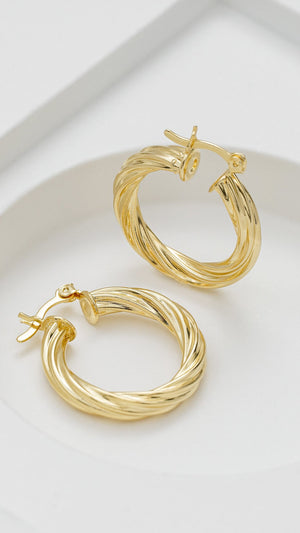Argollas twisted Stripes (2.5 cms)