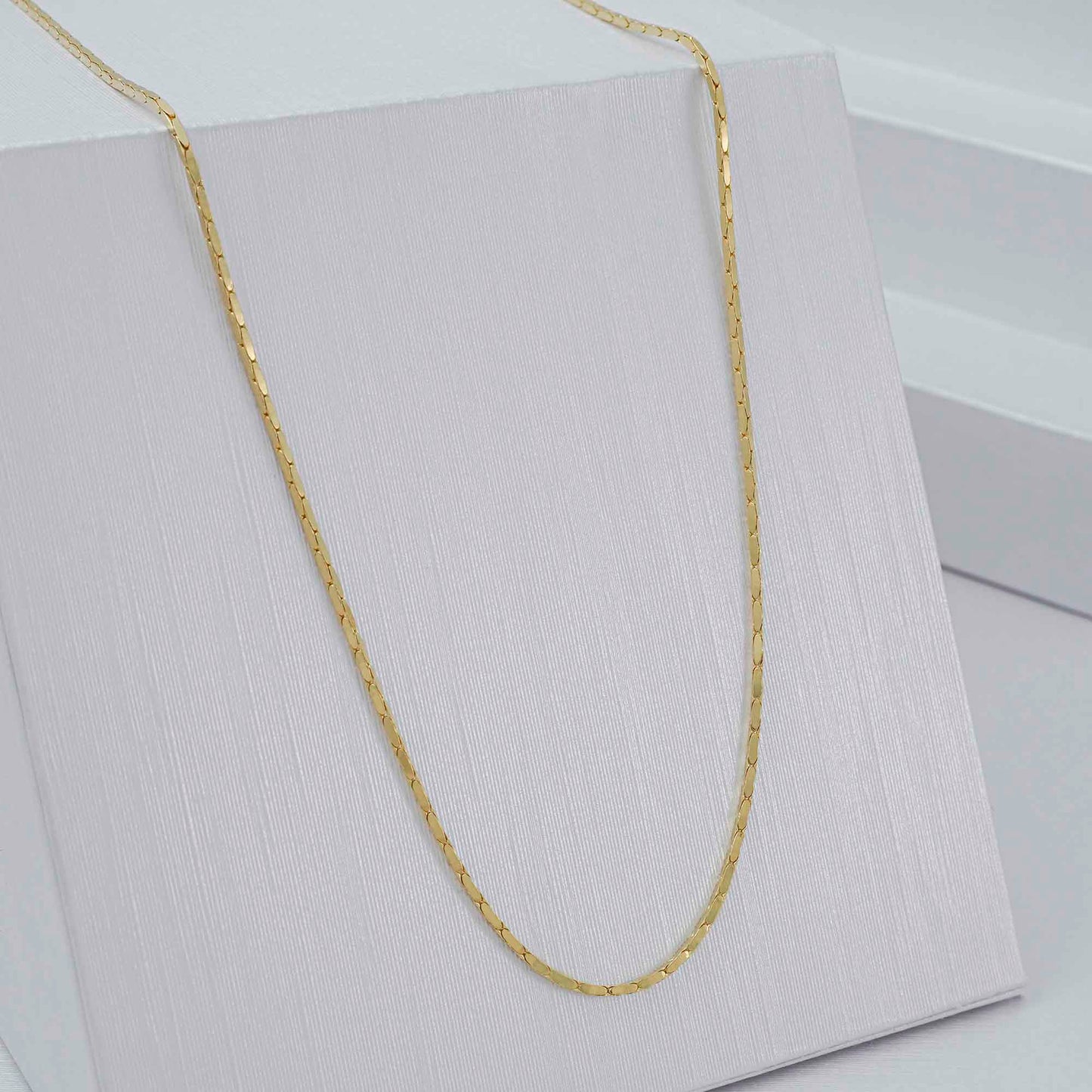 Cadena Cordón Cuadrado 1mm 65cms