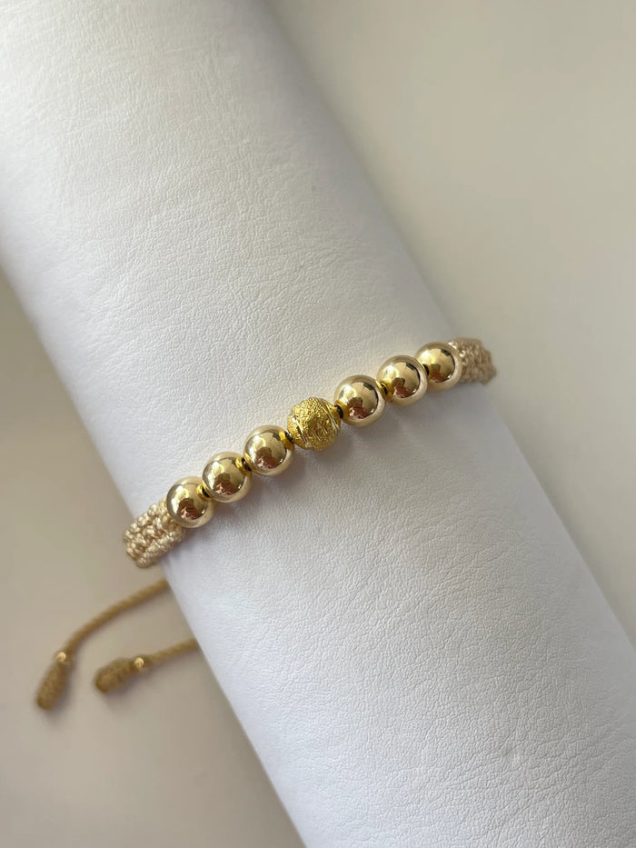 Pulsera balín diamantado #6