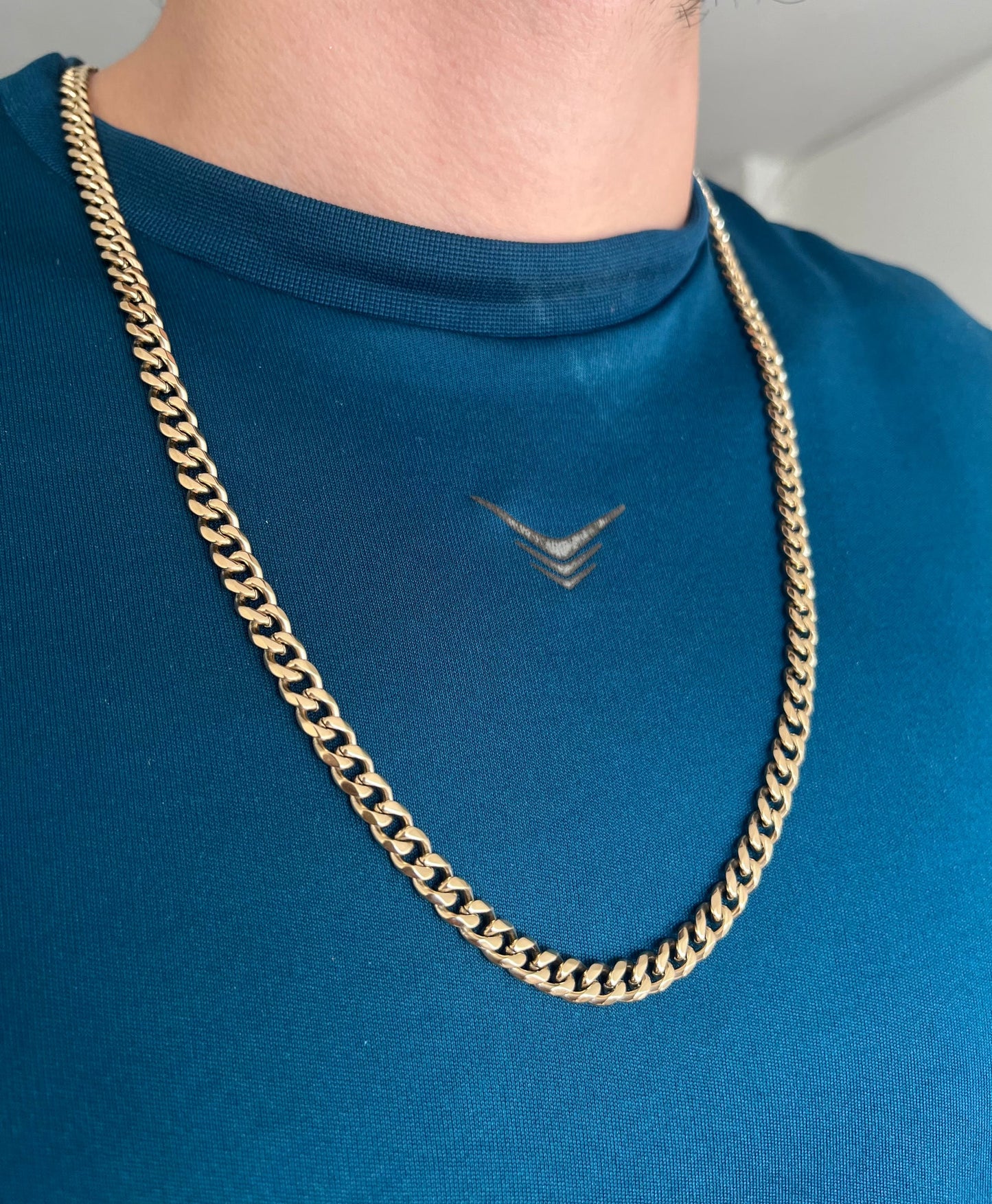 Cadena Cubana 6mm Alta Gama 65cms