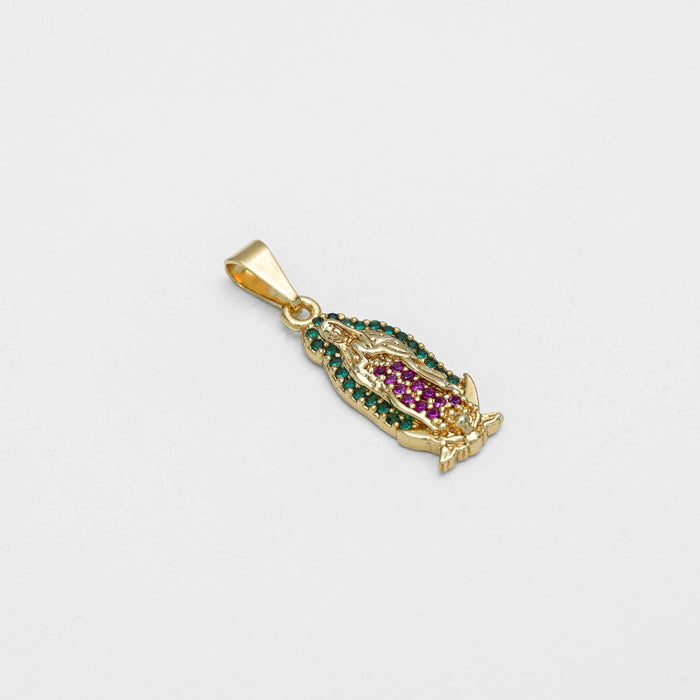 Dije virgen de guadalupe silueta circones