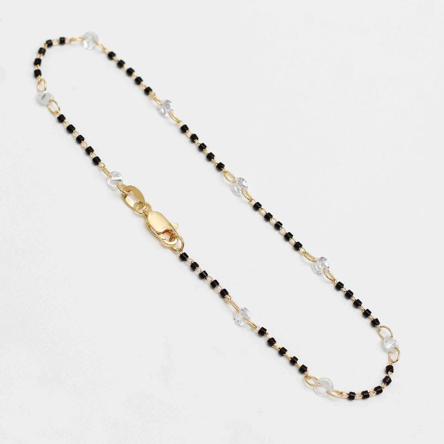 Tobillera Circonia Bicolor 24.5 cms