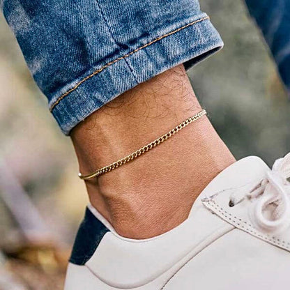 Tobillera Cubana 2mm Alta Gama 24.5 cms