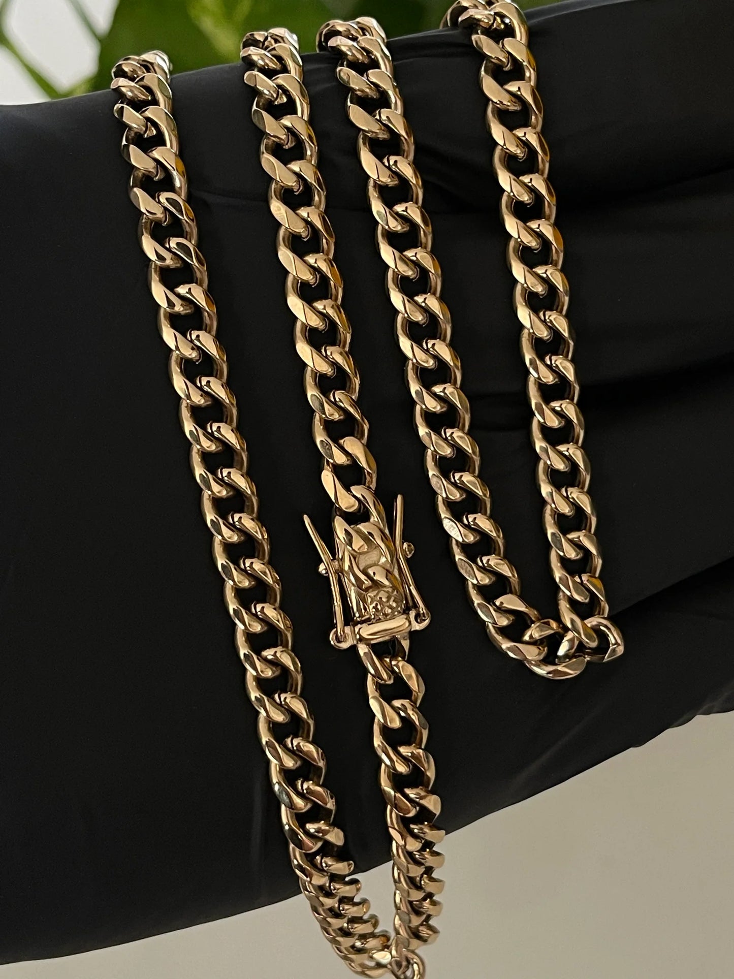 Cadena Cubana 6mm Alta Gama 65cms