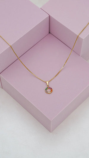 Cadena Veneciana 1mm (45cms) + Dije Rainbow