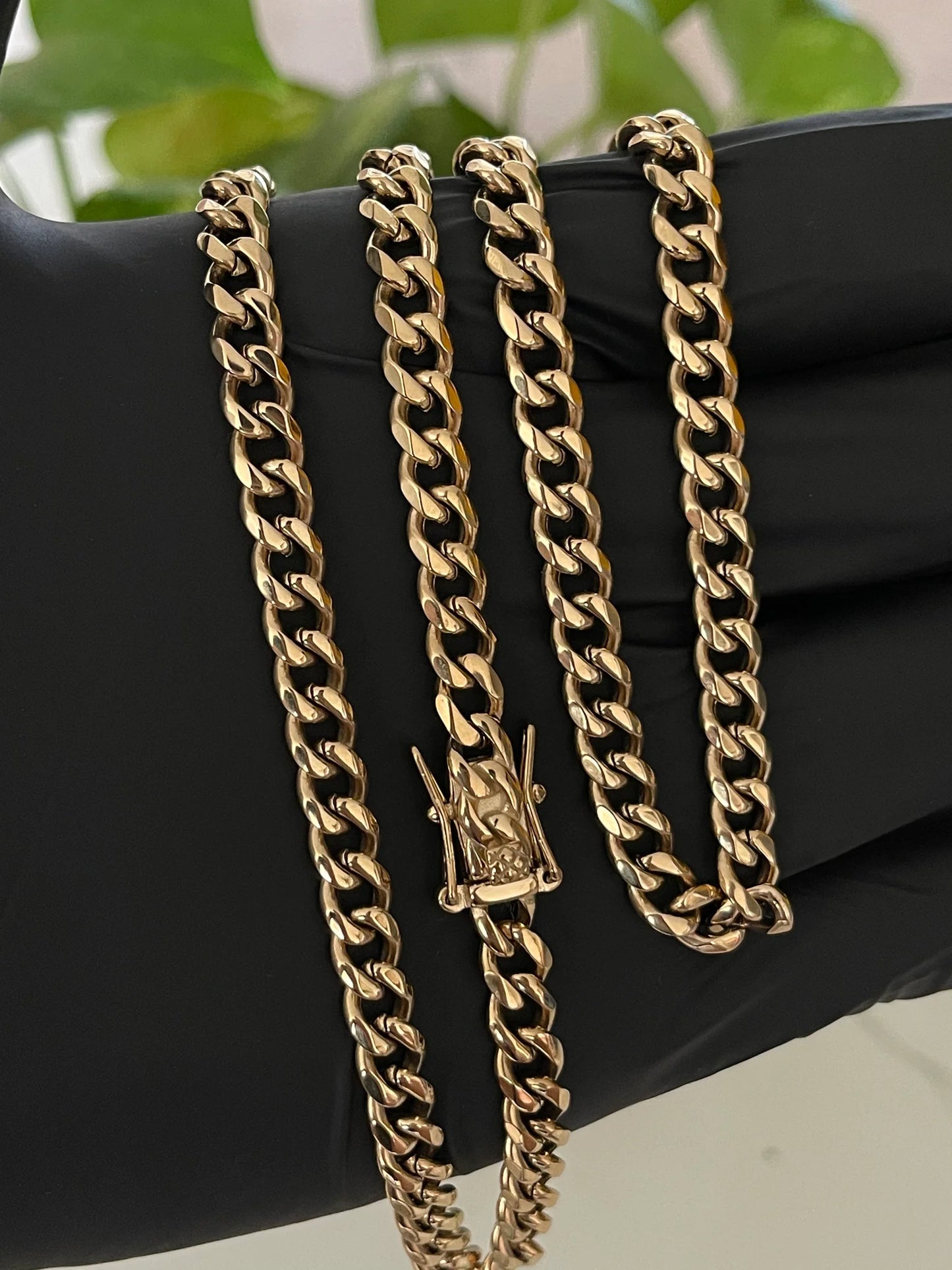 Cadena Cubana 6mm Alta Gama 65cms