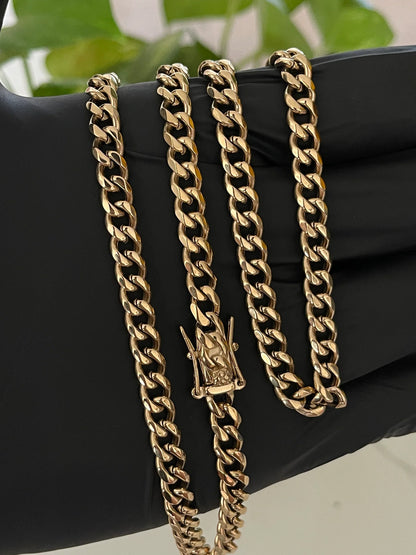 Cadena Cubana 6mm Alta Gama 65cms