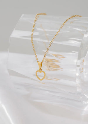 Cadena Aros 1.8 mm 45 Cms + Dije Corazón Silueta